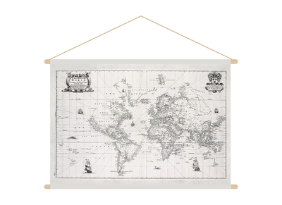 Kakemono mapa del mundo 90 × 60 cm MONDE